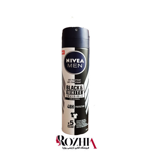 اسپری ضد تعریق مردانه Invisible Black & White نیوا - Nivea