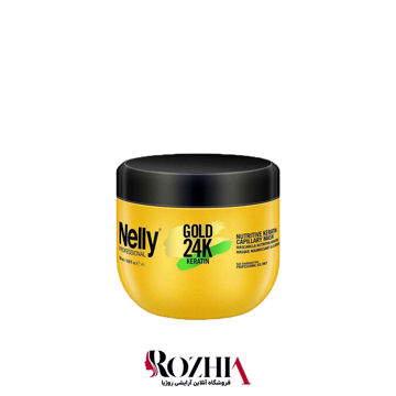 تصویر  ماسک ترمیم کننده کراتین گلد 24k حاوی آرگان نلی NELLY