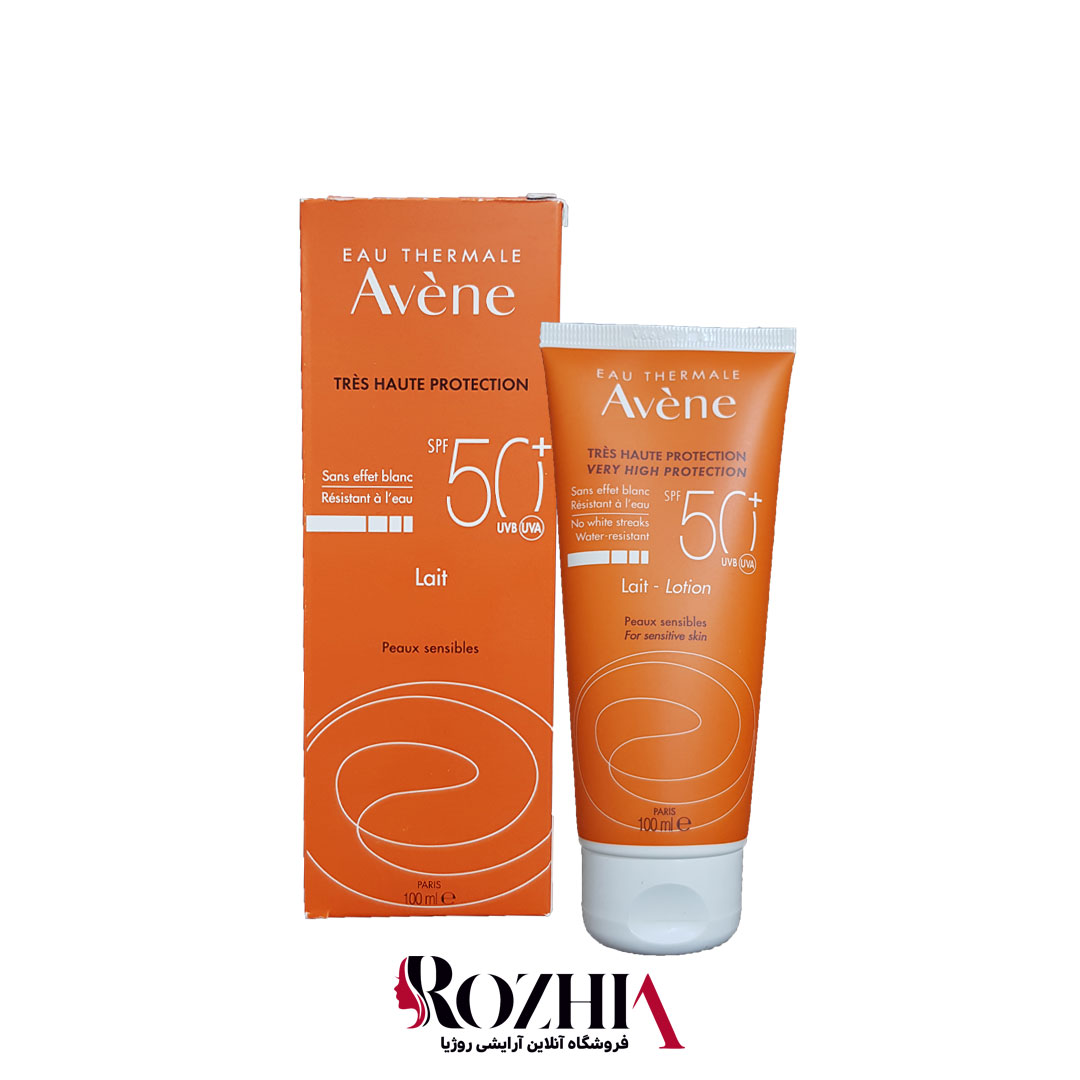 تصویر  لوسیون ضد آفتاب پوست حساس و خشک بی رنگ اون Avène SPF50