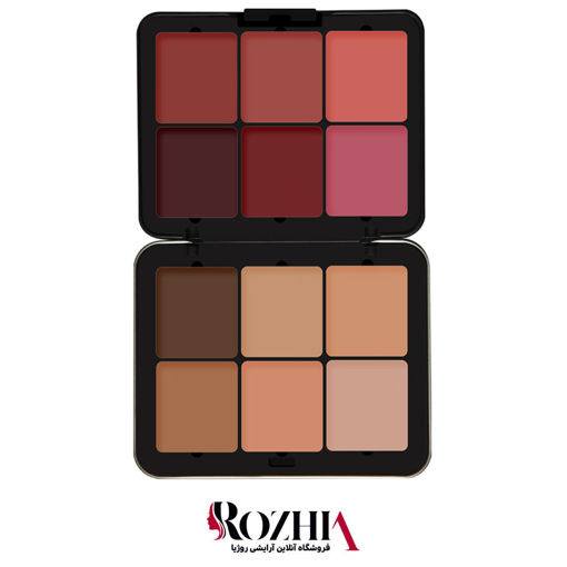پالت 12 رنگ کانتور و رژگونه کرمی فیوچر میکاپ Future Makeup