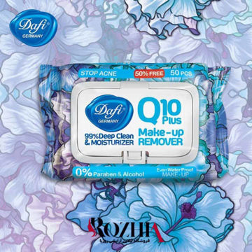 دستمال مرطوب پاک کننده آرایش Q10 مدل Stop Acne دافی