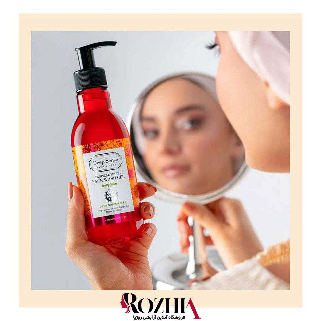 ژل شستشوی پوست خشک و معمولی میوه استوایی دیپ سنس