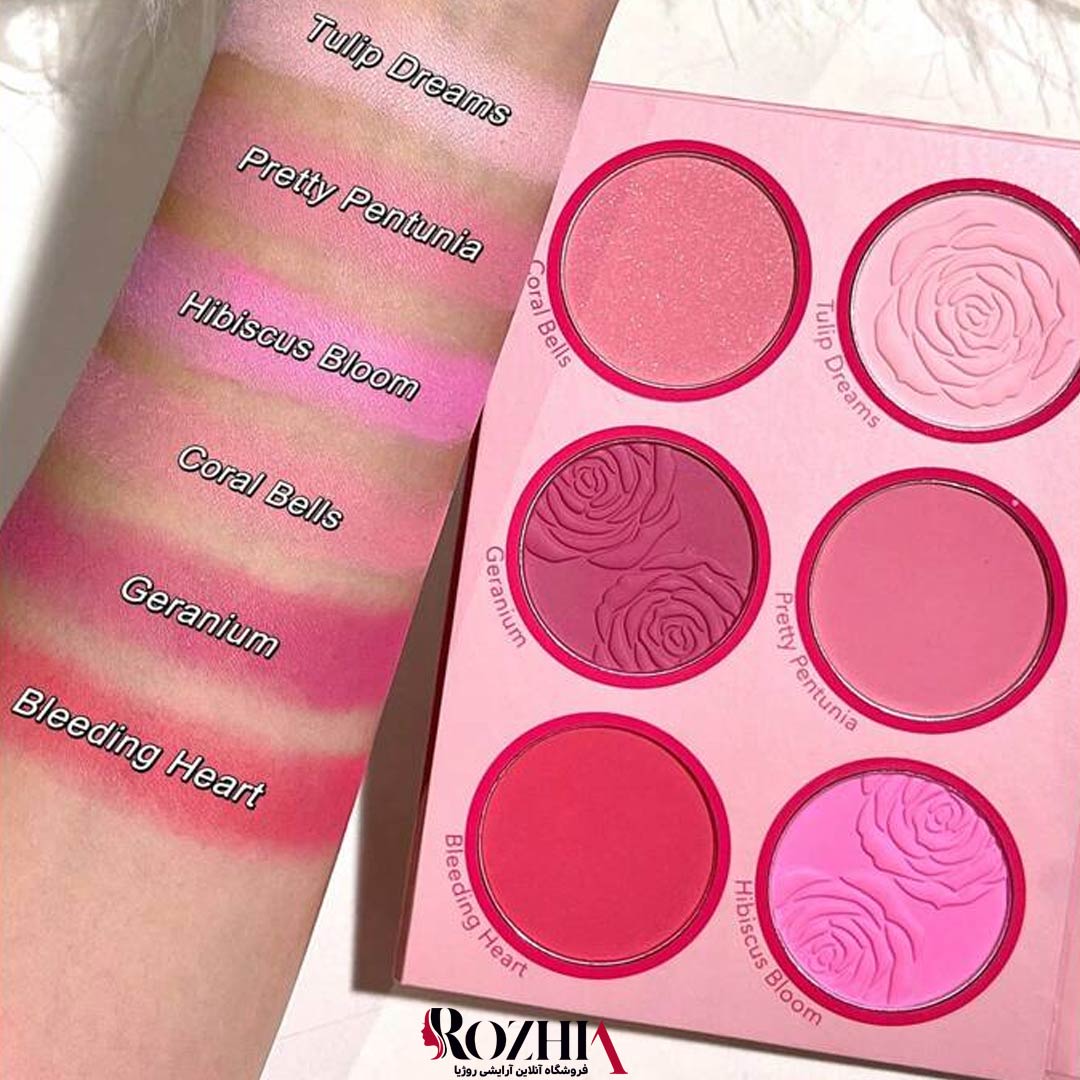 قیمت پالت رژگونه 6 رنگ شیگلم مدل BLUSHING BOUQUET