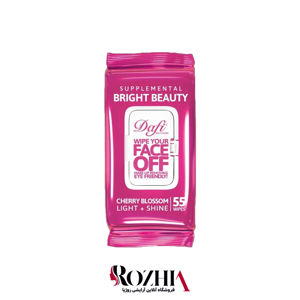 دستمال مرطوب پاک کننده آرایش درب دار دافی مدل شکوفه گیلاس ژاپنی