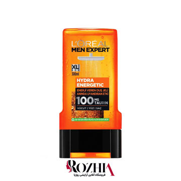 شامپو سر و بدن و صورت مردانه هیدرا انرژی لورآل 300 میل Loreal