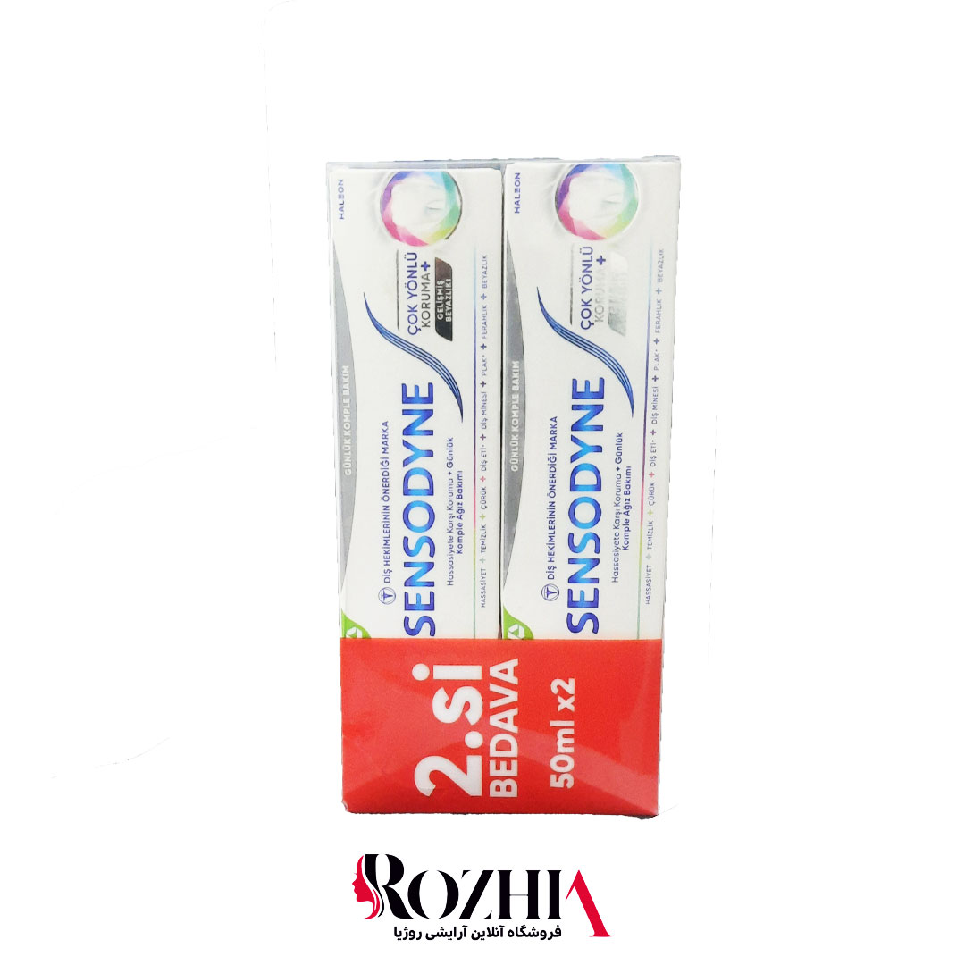 خمیر دندان سنسوداین مدل Complete Protection حجم 50 میل بسته دو عددی