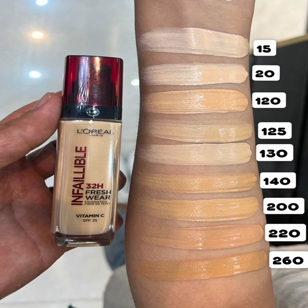 تست کرم پودر 32 ساعته  لورال