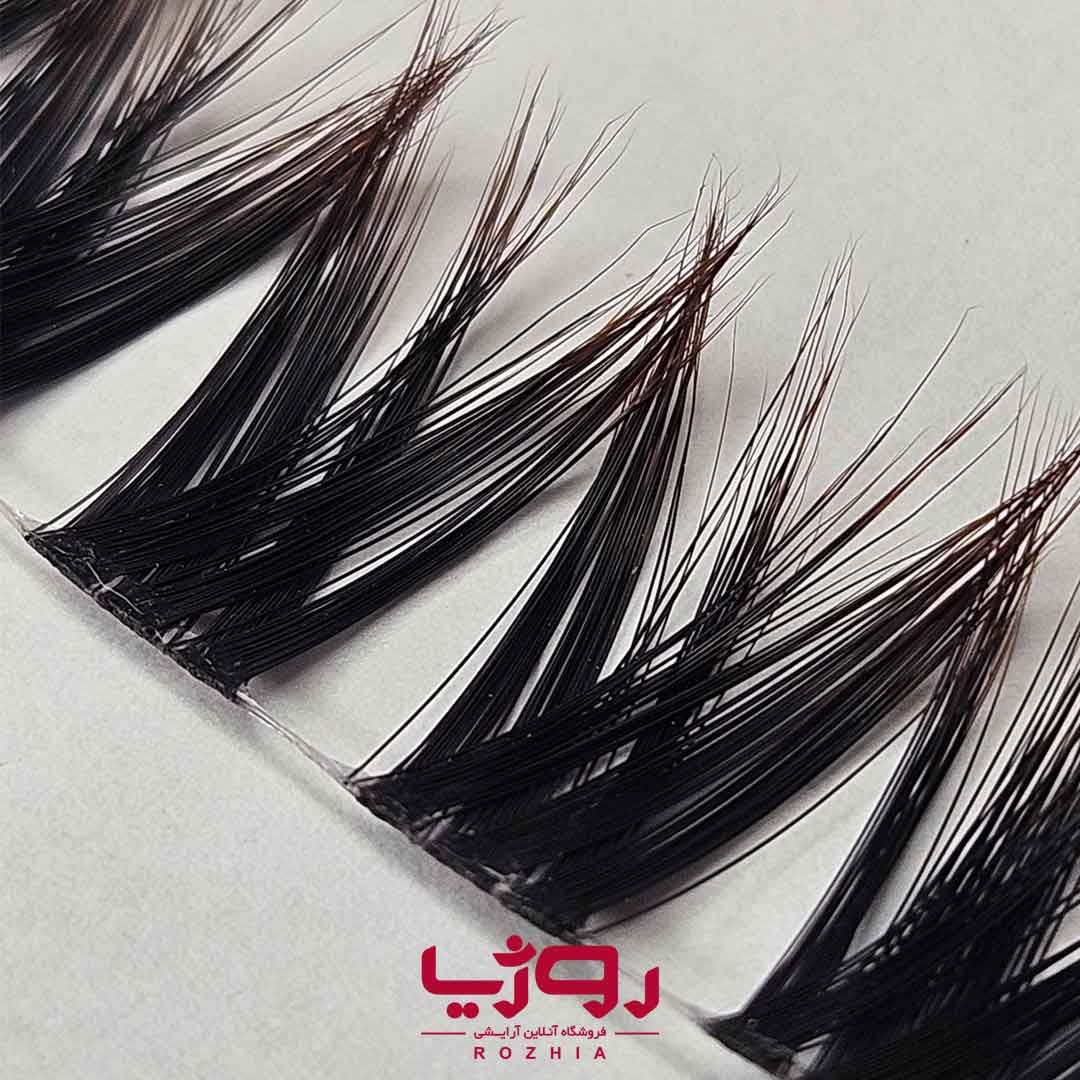 مژه ریسه ای فیشر مدل دبل آمبره قهوه ای