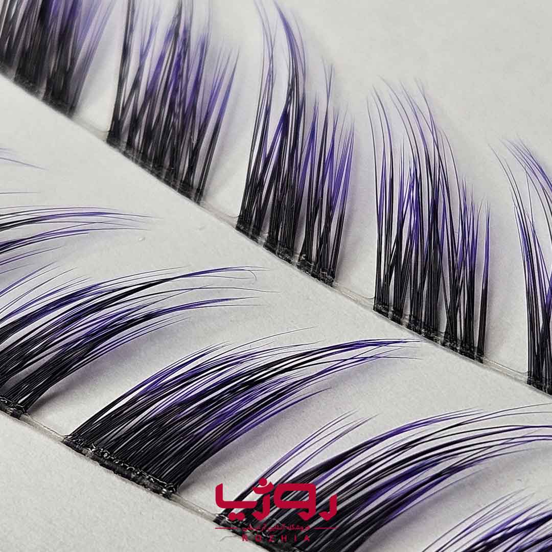 مژه ریسه ای فیشر مدل آمبره بنفش فاکس FOX