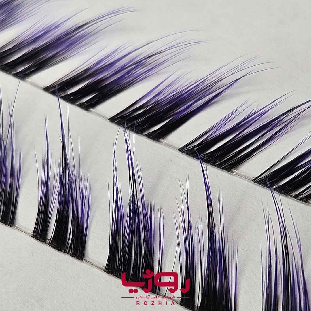 مژه ریسه ای فیشر مدل آمبره بنفش فاکس FOX