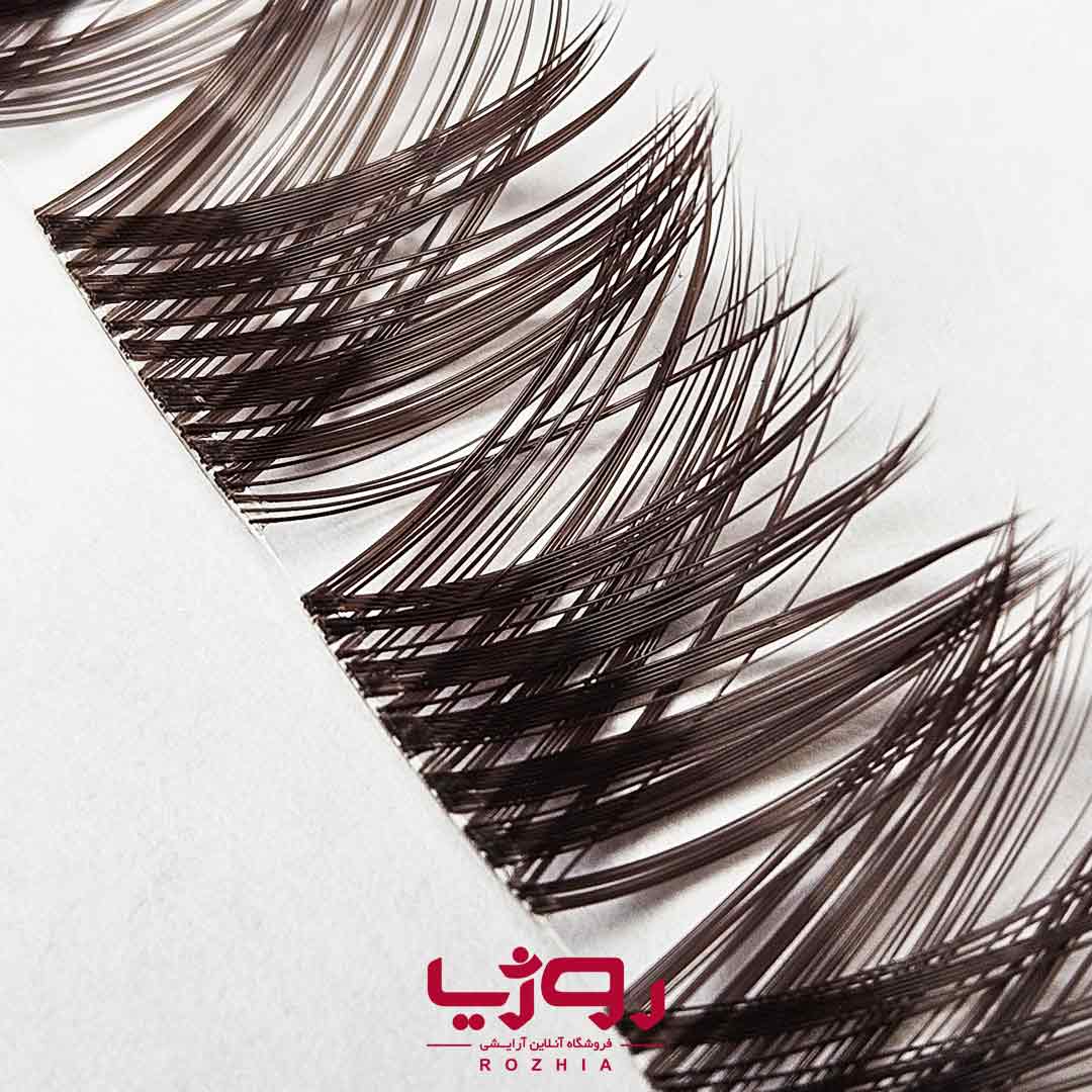 مژه ریسه ای فیشر دبل قهوه ای موکا