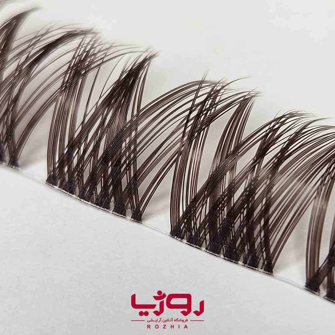 مژه ریسه ای فیشر دبل قهوه ای موکا