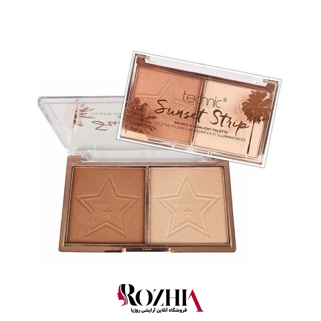 پالت هایلایتر و برنزر تکنیک مدل SUNSET STRIP