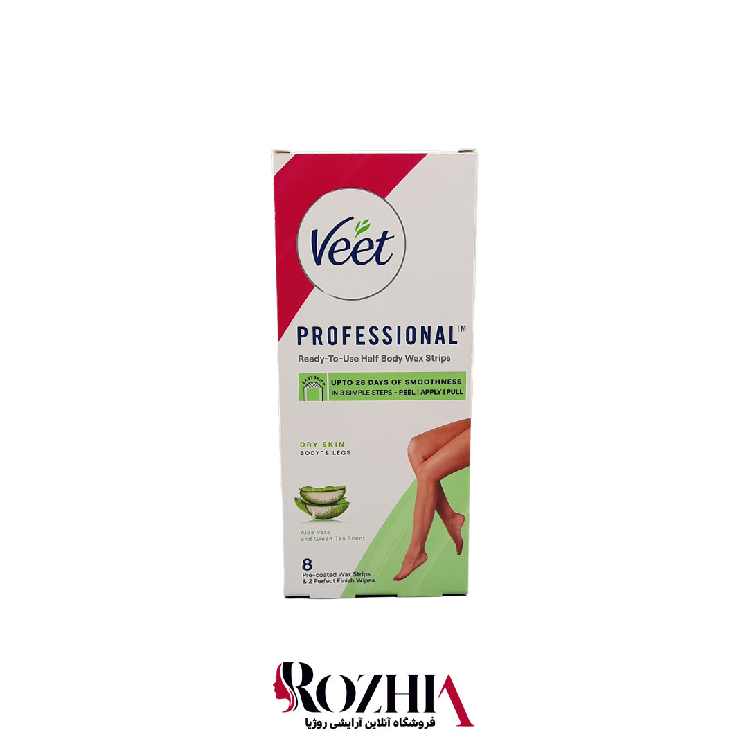 نوار موبر بدن 8 عددی پوست خشک ویت veet