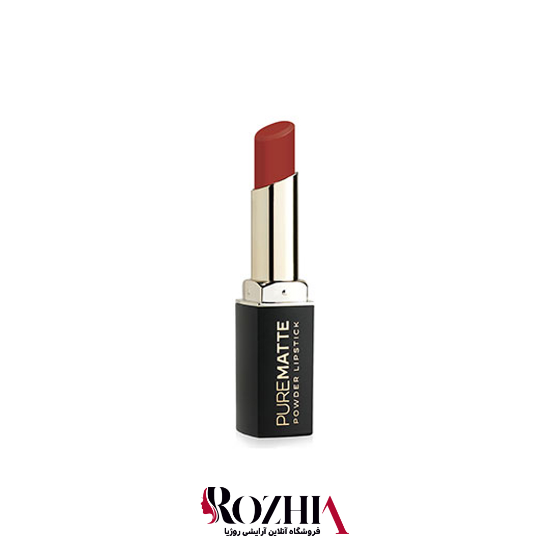 رژ لب جامد گلدن رز 121مدل Pure Matte