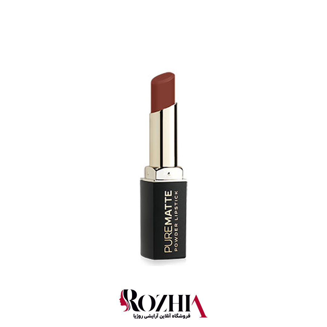 رژ لب جامد گلدن رز 128مدل Pure Matte