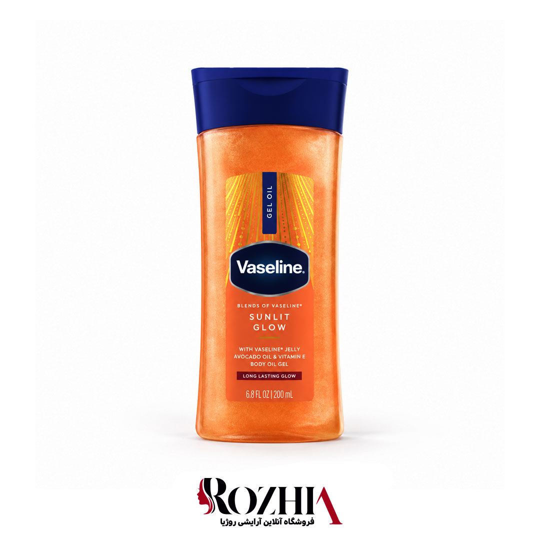 روغن بدن شاین دار وازلین SUNLIT GLOW رایحه Vanilla cocoa