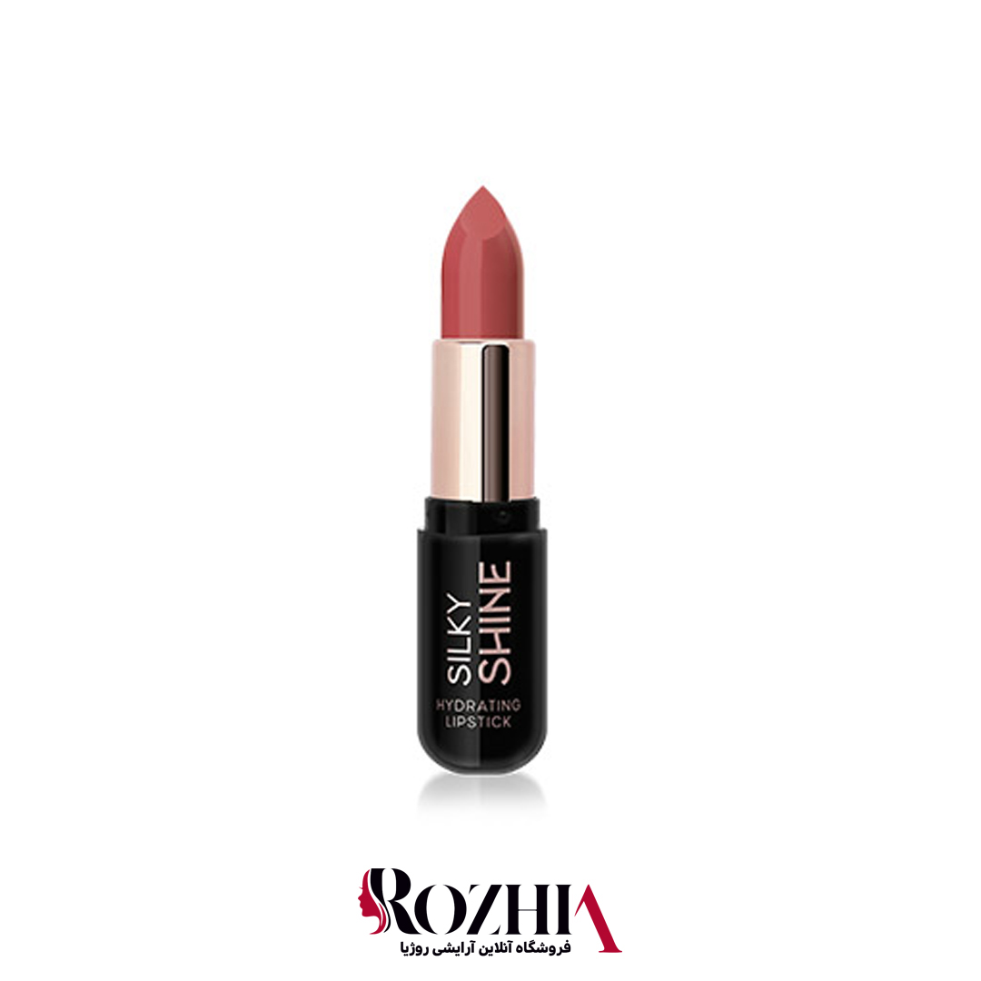 رژ لب جامد 210گلدن رز مدل silky shine