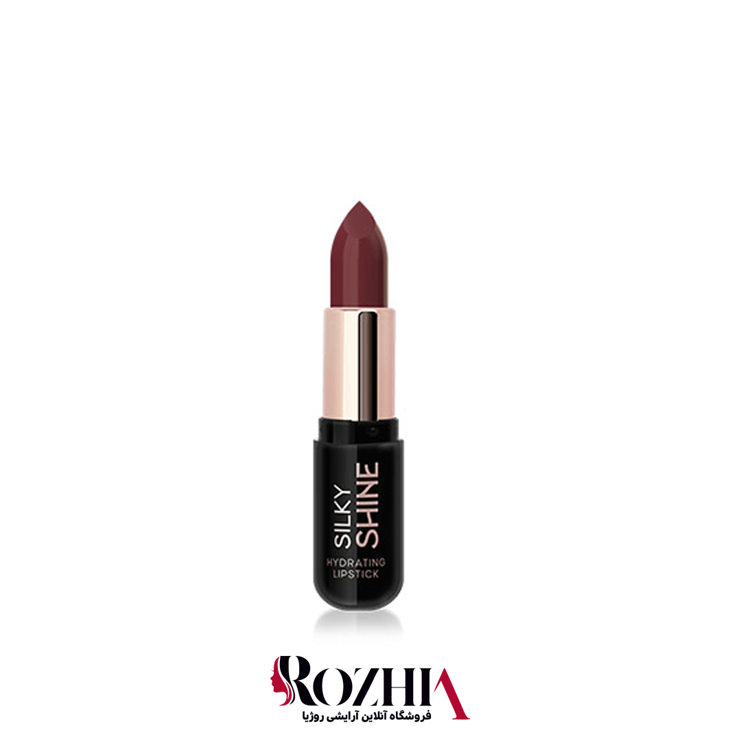 رژ لب جامد224گلدن رز مدل silky shine