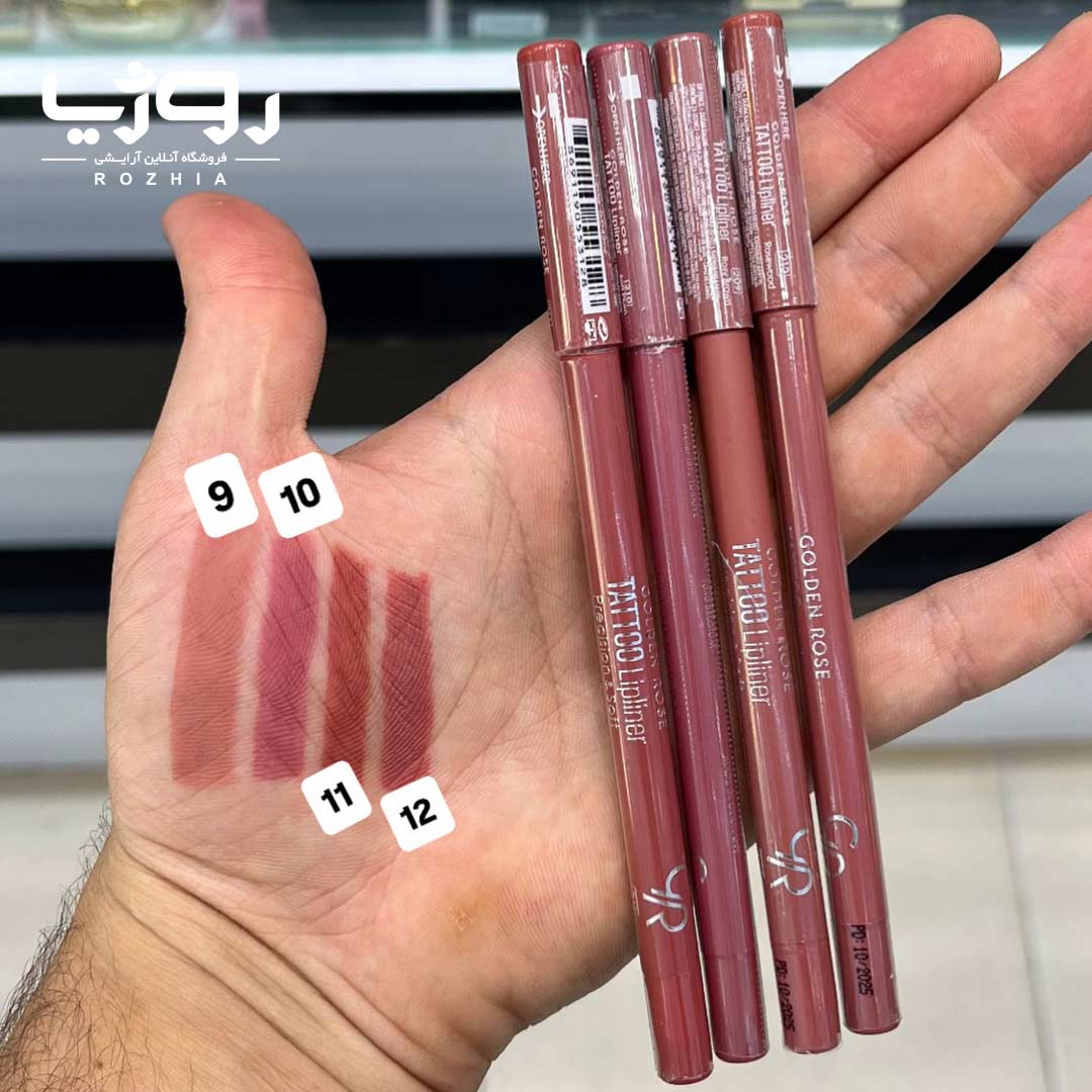 مداد لب 24 ساعته تتو ژل گلدن رز
