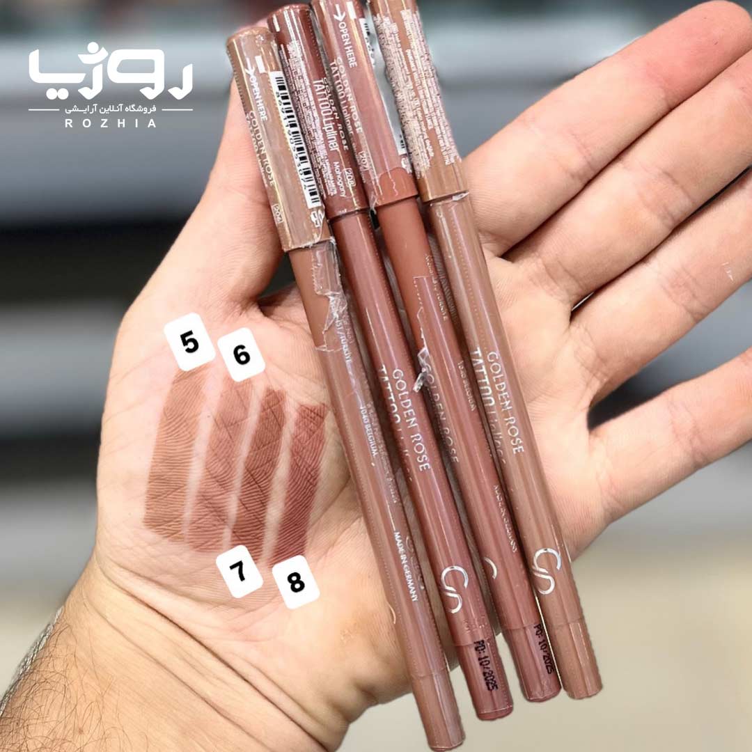 مداد لب 24 ساعته تتو ژل گلدن رز
