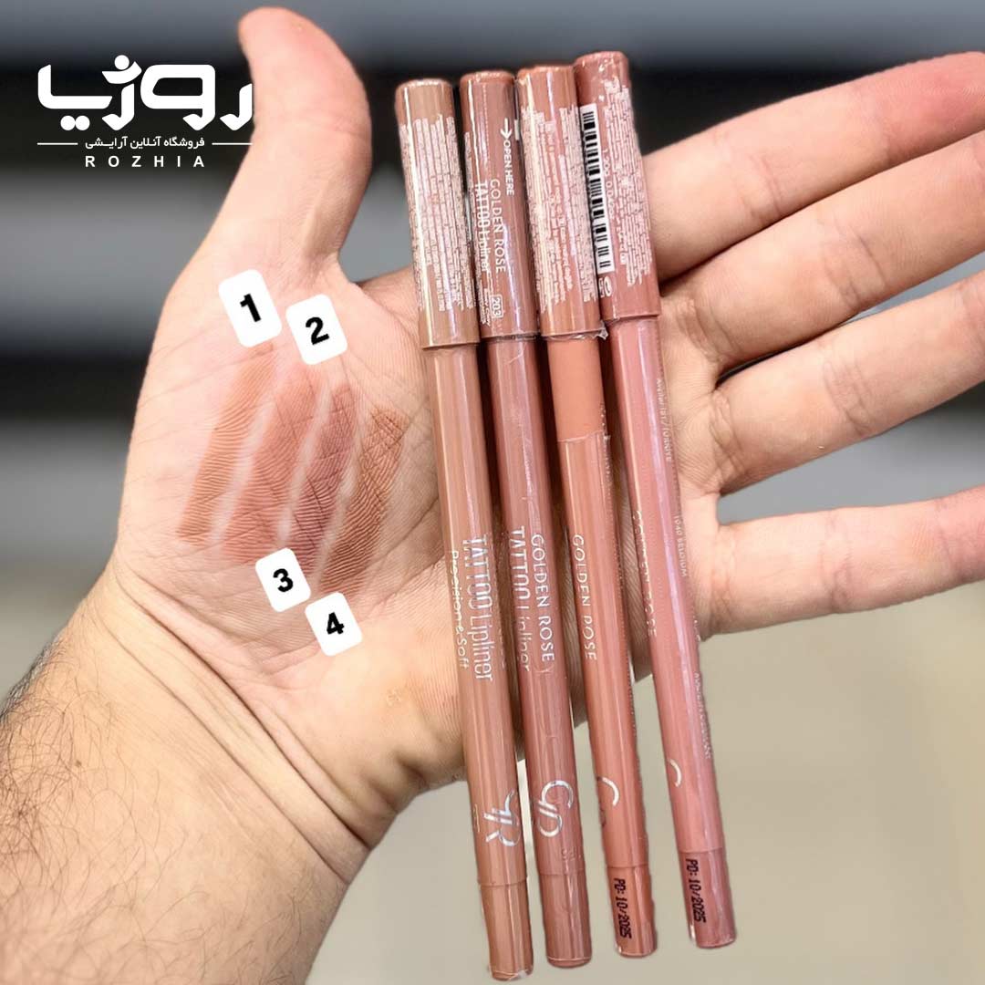 مداد لب 24 ساعته تتو ژل گلدن رز