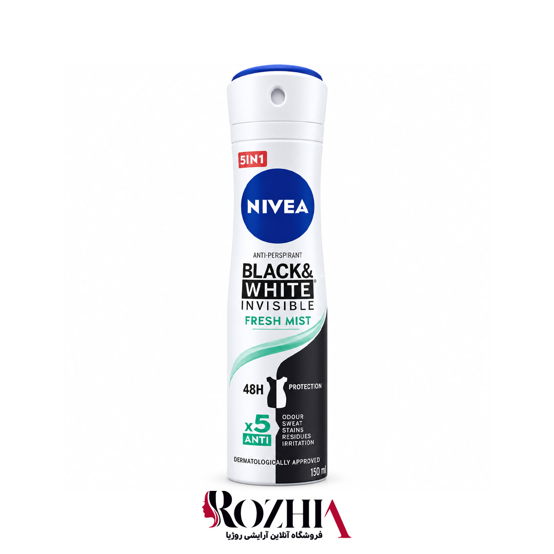 اسپری ضد تعریق مردانه BLACK & WHITE INVISIBLE FRESH MIST نیوا